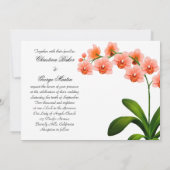 Wedding Pfirsichladen die rosa Einladung (Rückseite)