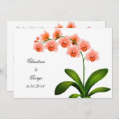 Wedding Pfirsichladen die rosa Einladung (Vorne/Hinten)