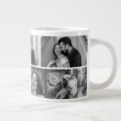 Wedding Photo Collage Mug with Initial & Date Jumbo-Tasse (Rechts)