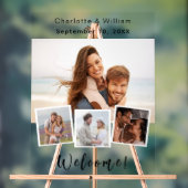 Wedding photo collage welcome clear sign acrylschild (Neutral)