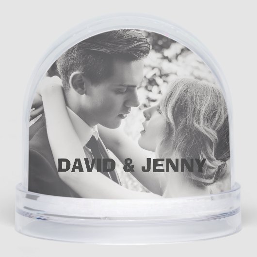 WEDDING PHOTO CUSTOM SNOW GLOBE SCHNEEKUGELN (Vorderseite)