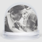  WEDDING PHOTO CUSTOM SNOW GLOBE SCHNEEKUGELN (Vorderseite)