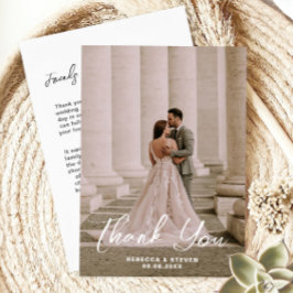 Wedding Photo Guest Appreciation Custom Dankeskarte