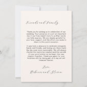 Wedding Photo Guest Appreciation Gingham Floral Dankeskarte (Rückseite)