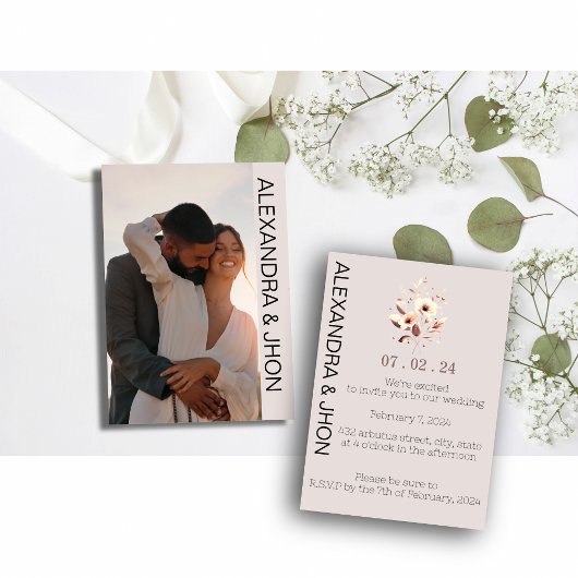 Wedding Photo Invitation | Personalized Elegance  Save The Date