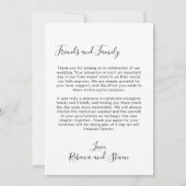 Wedding Photo Love and Thanks Guest Appreciation Dankeskarte (Rückseite)