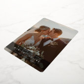 WEDDING PHOTO modern elegant chic ampersand black Folieneinladung (Gedreht)