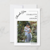 Wedding photo modern simple dankeskarte (Vorderseite)