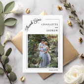Wedding photo modern simple dankeskarte