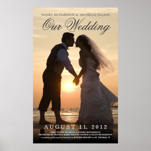 Wedding Photo Movie Poster - Create Your Own (Vorne)