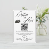 Wedding Photo QR Sign Begleitkarte (Stehend Vorderseite)