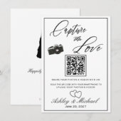 Wedding Photo QR Sign Begleitkarte (Vorne/Hinten)