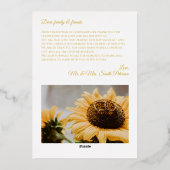 Wedding Photo Script THANK YOU Foil Card Folieneinladung (Rückseite)