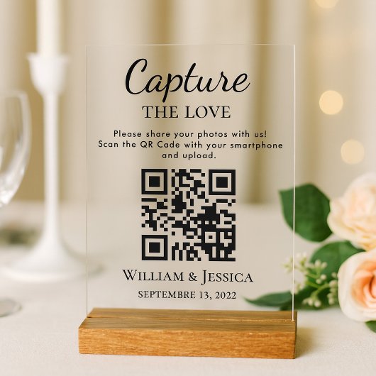 Wedding Photo Sharing With QR Code Acrylschild