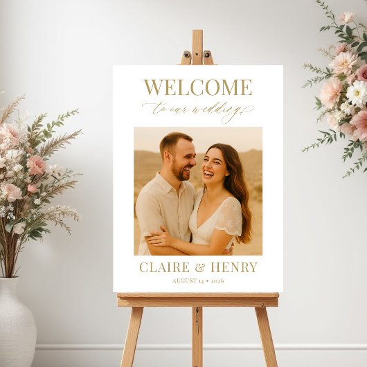 Wedding Photo Welcome Sign Poster