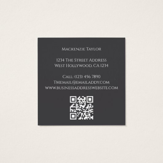 Wedding Photographer 2 Photo Personalized QR Code (Rückseite)