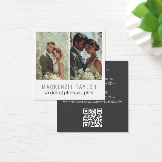 Wedding Photographer 2 Photo Personalized QR Code (Schreibtisch)