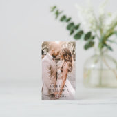 Wedding Photographer Business Card Visitenkarte (Stehend Vorderseite)
