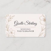 Wedding Photographer Floral Visitenkarte (Vorderseite)