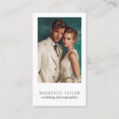 Wedding Photographer Photo Personalized QR Code Visitenkarte (Vorderseite)
