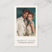 Wedding Photographer Photo Personalized QR Code Visitenkarte (Vorderseite)