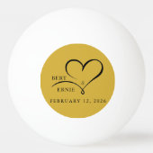 Wedding Ping Pong Ball Custom Text Fun Party Favor Tischtennisball (Vorderseite)