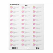 Wedding pink blossom watercolor customized address (Vorne)