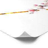 WEDDING PINK FLORAL POSTER FOR WEDDING (Ecke)