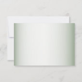 Wedding Pink Floral Rustic Geometric Green RSVP Karte (Rückseite)