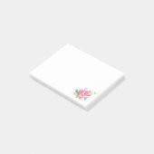 Wedding Pink Peony bunch of flowers Post-it Klebezettel (angewinkelt)