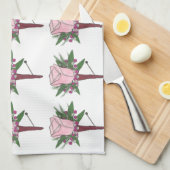 Wedding Pink Rose Boutonniere Bouquet Blumengroom Handtuch (Viertel Falte)