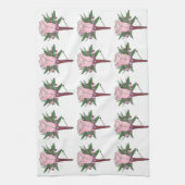 Wedding Pink Rose Boutonniere Bouquet Blumengroom Handtuch (Vertikal)