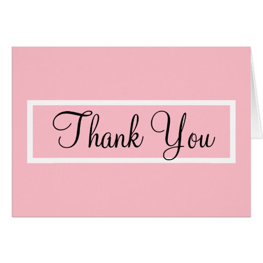 Wedding Pink Roses Vielen Dank (Vorderseite (Horizontal))