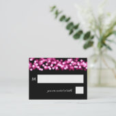 Wedding Placecards Pink Hollywood Glam Platzkarte (Stehend Vorderseite)