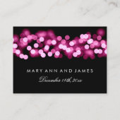 Wedding Placecards Pink Hollywood Glam Platzkarte (Rückseite)