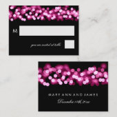 Wedding Placecards Pink Hollywood Glam Platzkarte (Vorne/Hinten)