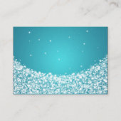 Wedding Placecards Star Sparkle Blue Platzkarte (Rückseite)