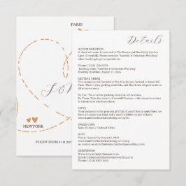 Wedding Plane Travel Flight Details Begleitkarte