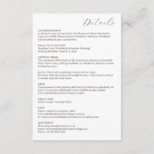 Wedding Plane Travel Flight Details Begleitkarte (Vorderseite)