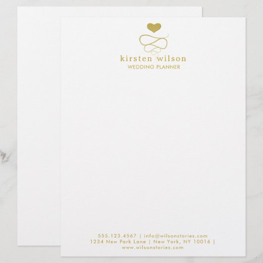 Wedding Planer-Briefkopf der Briefkopf (Vorne/Hinten)