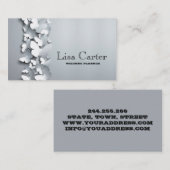 Wedding Planner Beauty Salon Butterfly Card Visitenkarte (Vorne/Hinten)