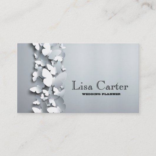 Wedding Planner Beauty Salon Butterfly Card Visitenkarte (Vorderseite)