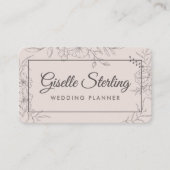 Wedding Planner Blush Pink Floral Visitenkarte (Vorderseite)