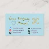 Wedding Planner Business Card Visitenkarte (Rückseite)