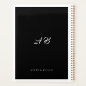  Wedding Planner Cover Black  Personalized Noteboo Planer (Rückseite)