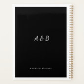 Wedding Planner Cover Black  Personalized Noteboo Planer (Rückseite)
