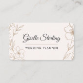 Wedding Planner Floral Visitenkarte (Vorderseite)