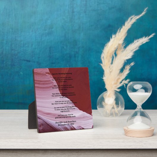 Wedding Plaque Apache Segnung Feel No Rain Fotoplatte (InSitu)