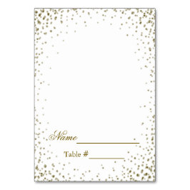 Wedding Platzkarte Gold Confetti Tischnummer