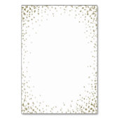 Wedding Platzkarte Gold Confetti Tischnummer (Rückseite)